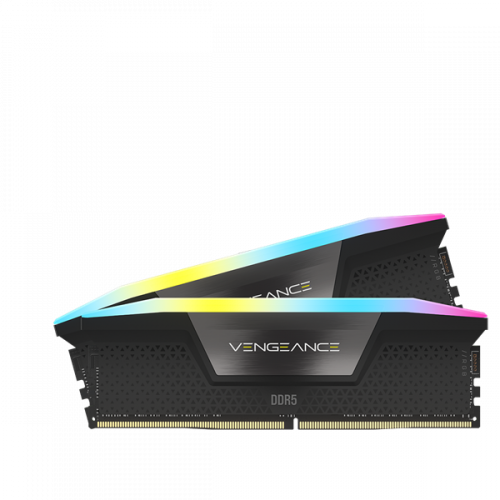 CORSAIR Memória VENGEANCE RGB DDR5 32GB 6000MHz CL38 INTEL (Kit of 2), fekete