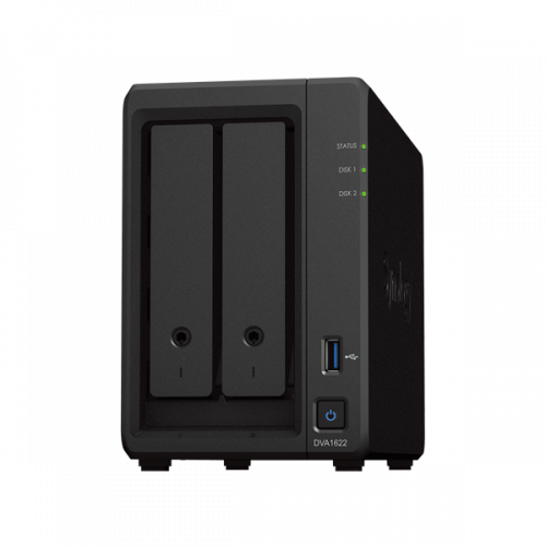 SYNOLOGY NAS 2 fiókos DVA1622 NVR Intel Celeron J4125 4x2,7GHz, 6GB DDR4, 1x1GbE, 2xUSB3.0, HDMI