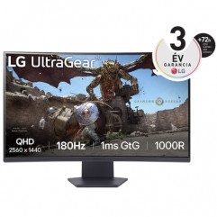 LG 32" 32GS95UV-B UltraGear™ 16:9 képarányú QHD, ívelt gaming  180 Hz-es monitor