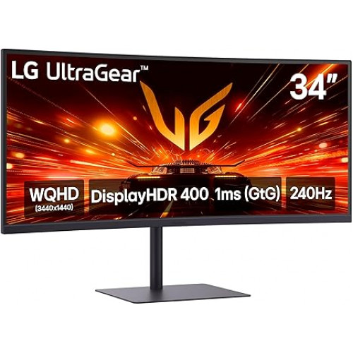 LG 34'' 34G630A-B UltraGear™ WQHD ívelt Gaming Monitor 240 Hz