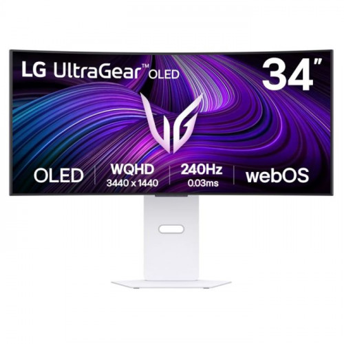 LG 34'' 34GX90SA-W UltraGear™ ívelt WQHD Smart Gaming OLED Monitor