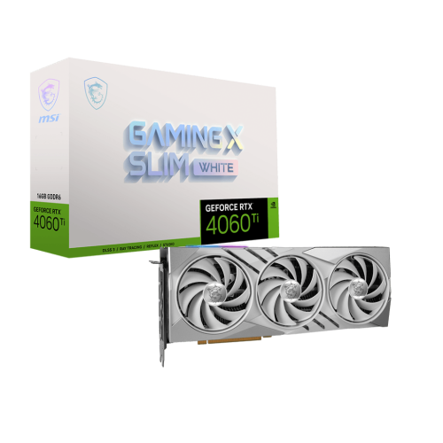 MSI GeForce RTX 4060 Ti GAMING X SLIM WHITE 16G videokártya