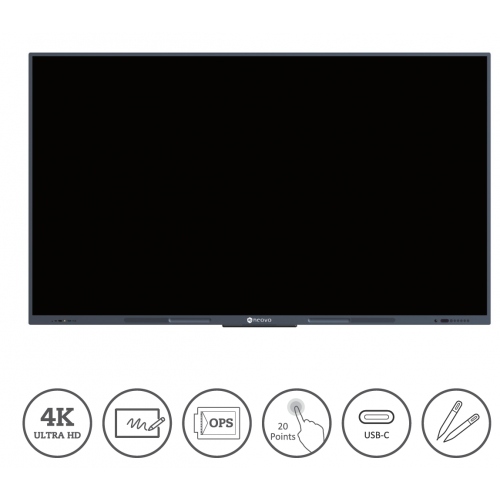 AG Neovo HU86T60 86" 4K UHD 20 pontos interaktív kijelző, Android 11
