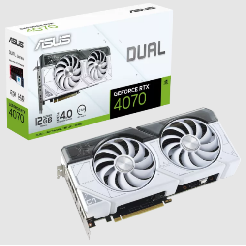 ASUS GeForce RTX 4070 12GB GDDR6X - DUAL-RTX4070-12G-WHITE VGA