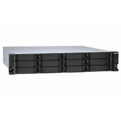 12-bay 2U rackmount SATA JBOD expansion unit, redundant PSU, with a QXP-1600eS P